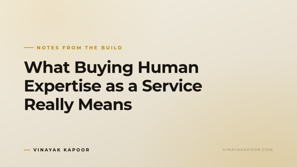 What Buying Human Expertise as a Service Really Means