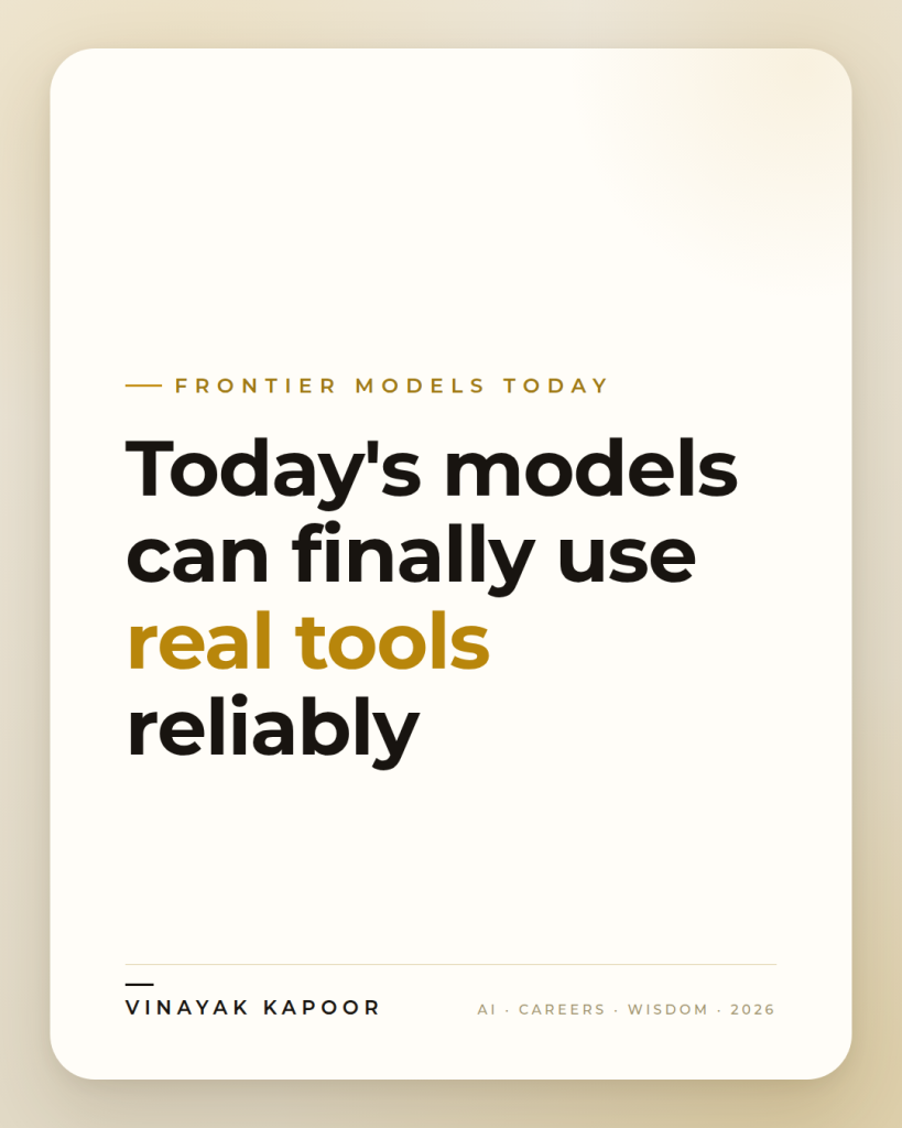 Today's models can finally use real tools reliably