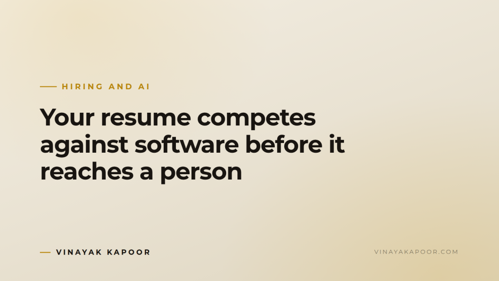 Your resume competes against software before it reaches a person