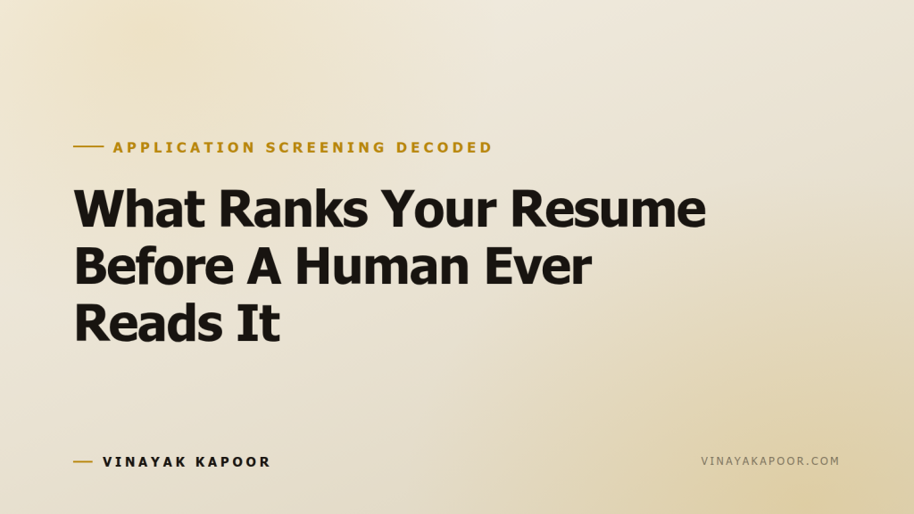 What Ranks Your Resume Before A Human Ever Reads It