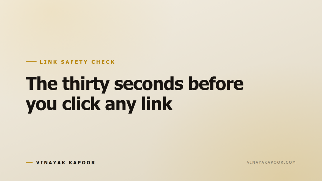 The thirty seconds before you click any link
