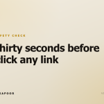 The thirty seconds before you click any link